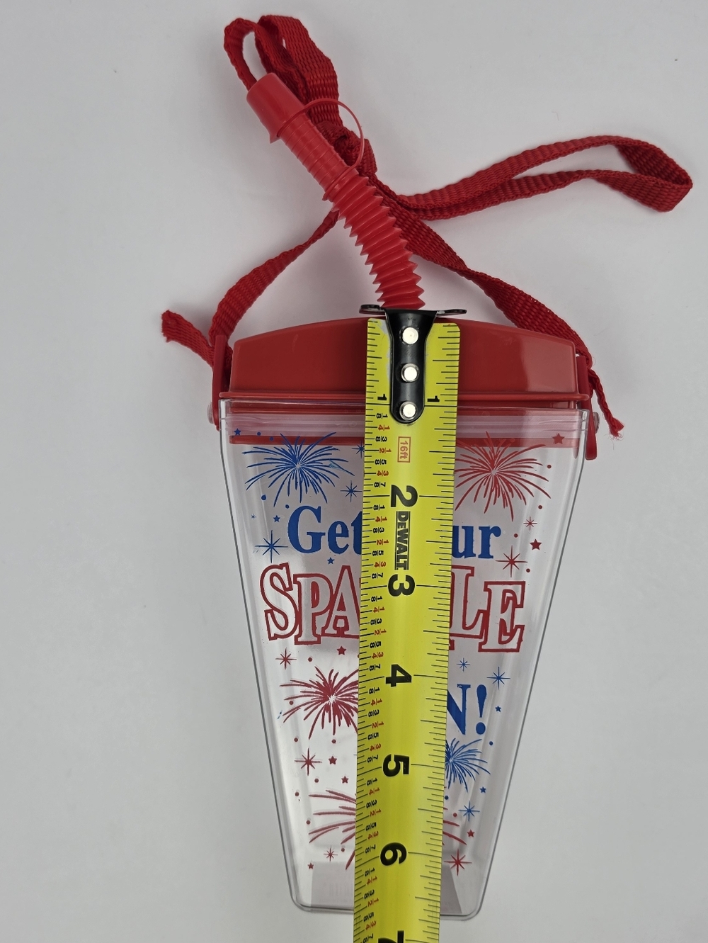 Patriotic July 4th Tumbler with Straw and Carry Strap - Picture 6 of 6